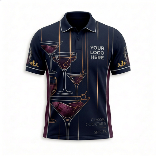 Custom Classic Cocktail Bar Restaurant Uniform Shirt - Front