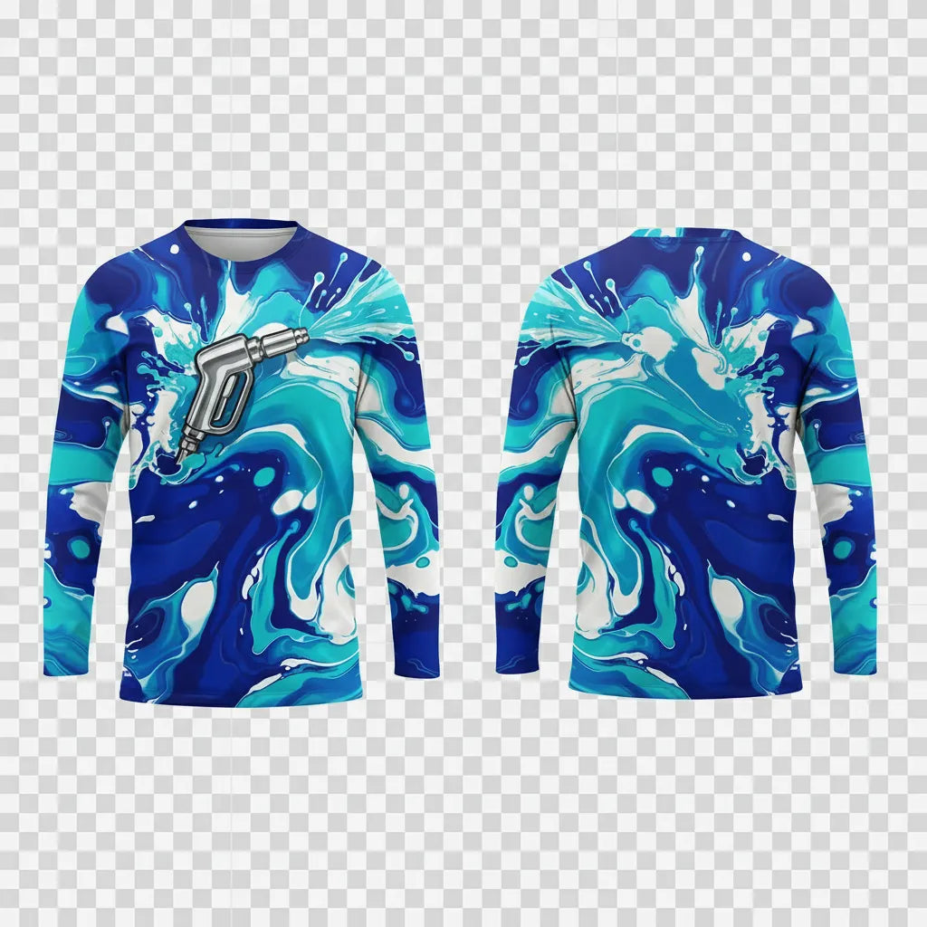 Custom Ice Splash Performance Pressure Washing Shirt - Product Image