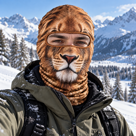 MollyTee Realistic Lion Animal Ski Mask Face Balaclava Face Mask