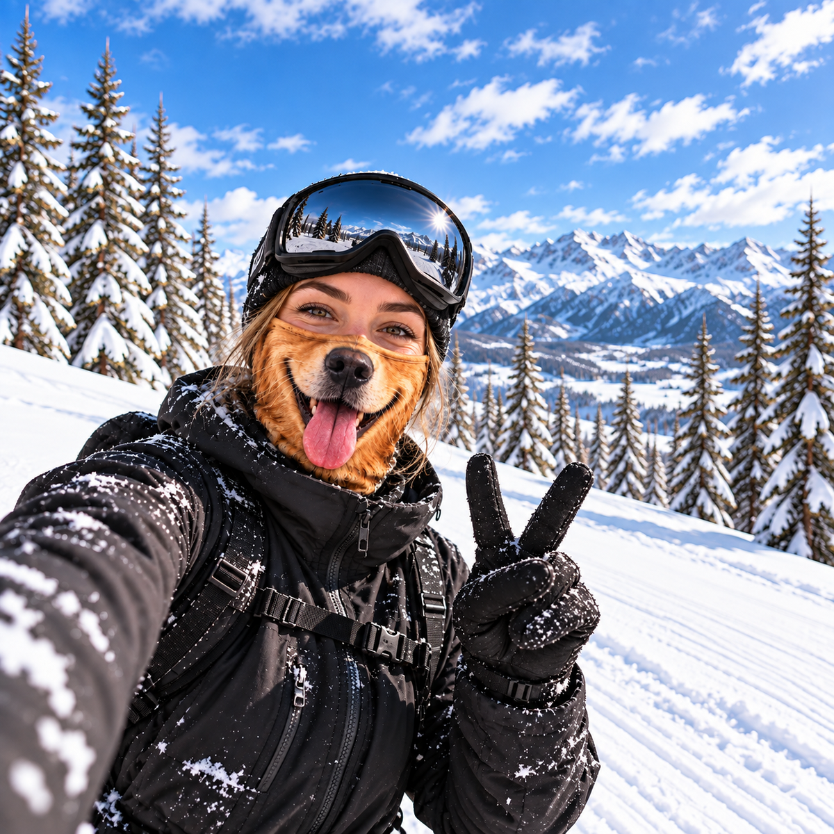MollyTee Custom Pet Face Balaclava Mask