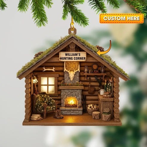 MollyTee Hunting Corner, Home Decor, Christmas Ornament, Personalized Ornament - image 1
