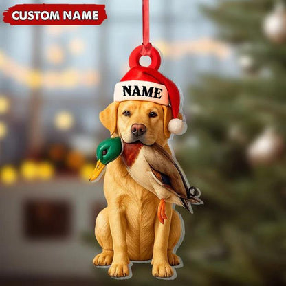 MollyTee Personalized Labrador Retriever Duck Hunting Ornament, Custom Christmas Gift for Hunters 2D Flat - image 3