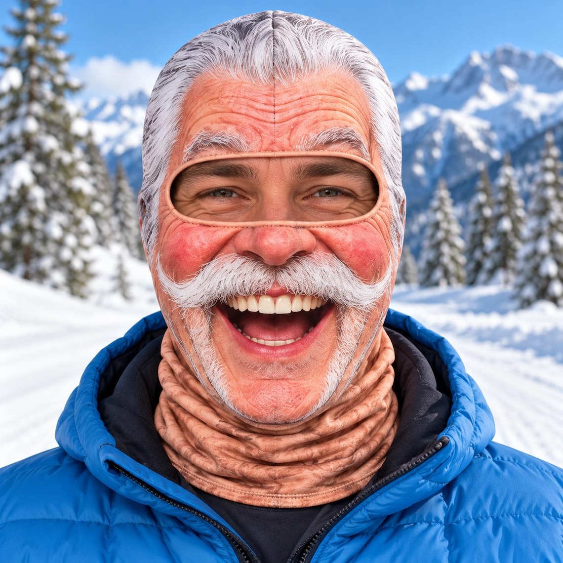 MollyTee Funny Face Ski Balaclava Face Mask (10 faces)