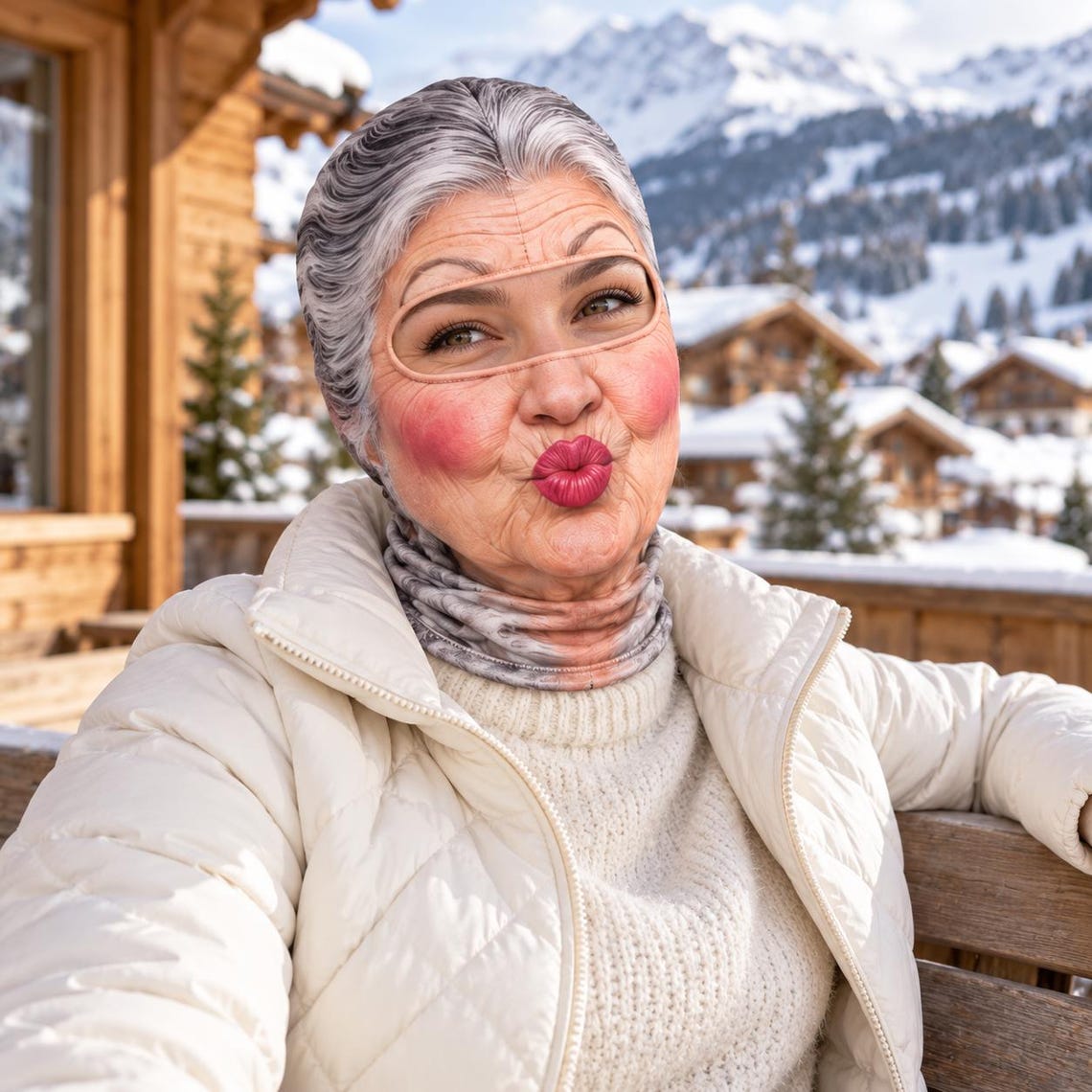 MollyTee Funny Face Ski Balaclava Face Mask (10 faces)