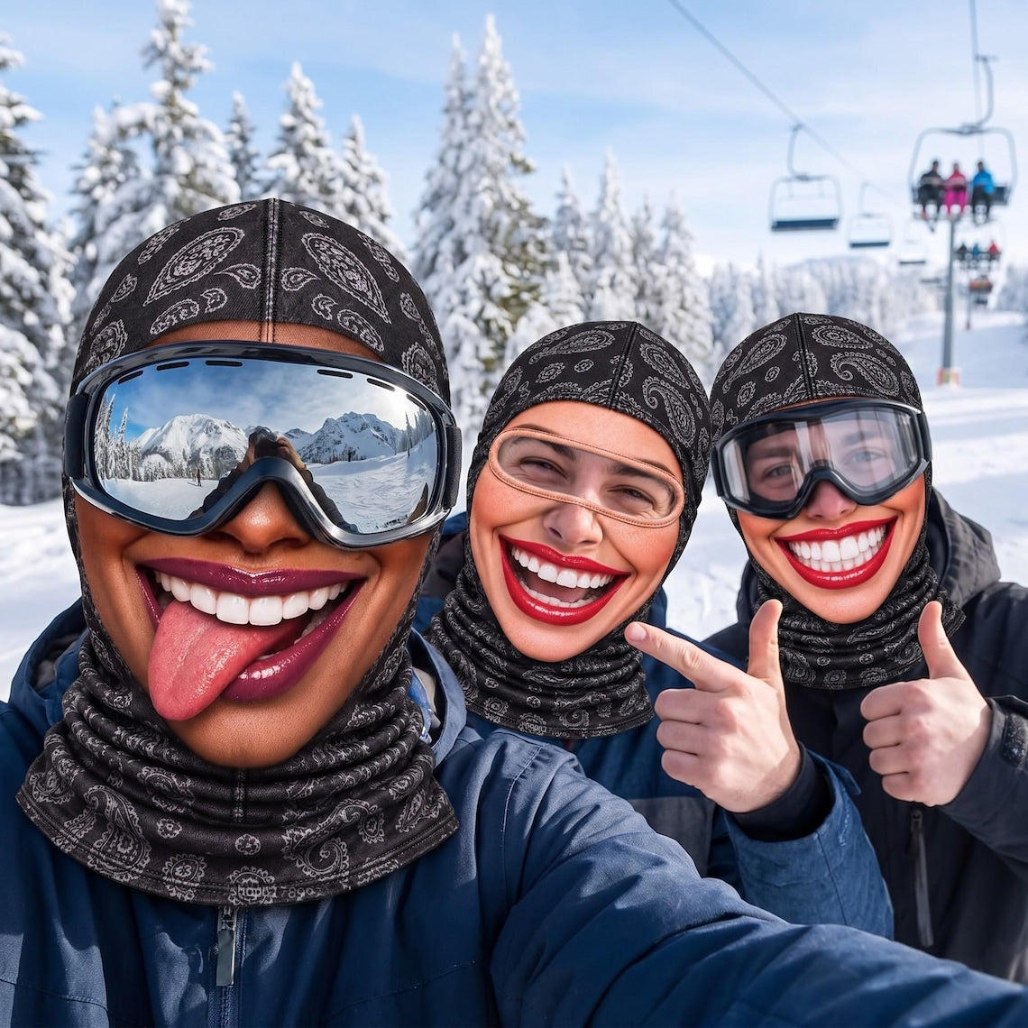 MollyTee Funny Caricature Facial Mask Balaclava Mask (8 types)