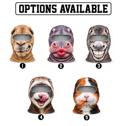 MollyTee Funny Animal Face 3D Print Balaclava Ski Mask (5 faces)