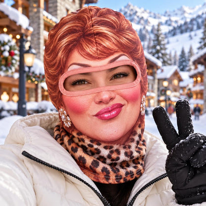 MollyTee Funny Lady Face 3D-Print Face Mask Balaclava (3 Faces)