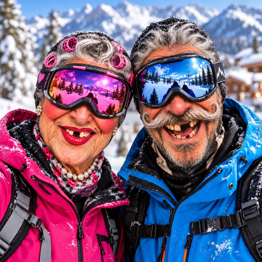 MollyTee Funny Ugly Face Ski Mask Crazy Old Man Missing Teeth Mustache Grandma Clown & Pirate Expressions Full Face Balaclava (10 faces)