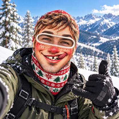 MollyTee Christmas Sweater Knit 3D-Print Balaclava (5 Faces)
