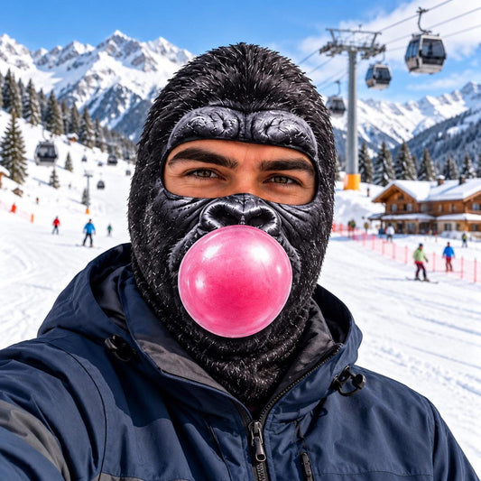 MollyTee Funny Crazy Face Ski Mask Gorilla Bubblegum Snow Monster Big Lips & Cartoon Expressions Full Face Balaclava (5 faces)