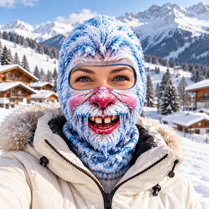 MollyTee Funny Crazy Face Ski Mask Gorilla Bubblegum Snow Monster Big Lips & Cartoon Expressions Full Face Balaclava (5 faces)