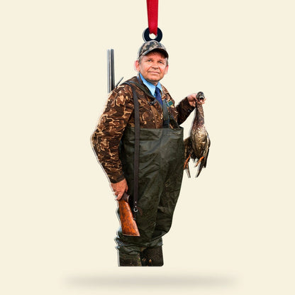 MollyTee Custom Photo Hunting Ornament Gift for Deer Hunter - image 2