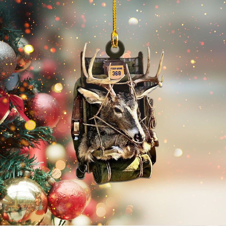 MollyTee Personalized Deer Hunting Flat Acrylic Ornament Gift for Deer Hunting Lovers - image 1