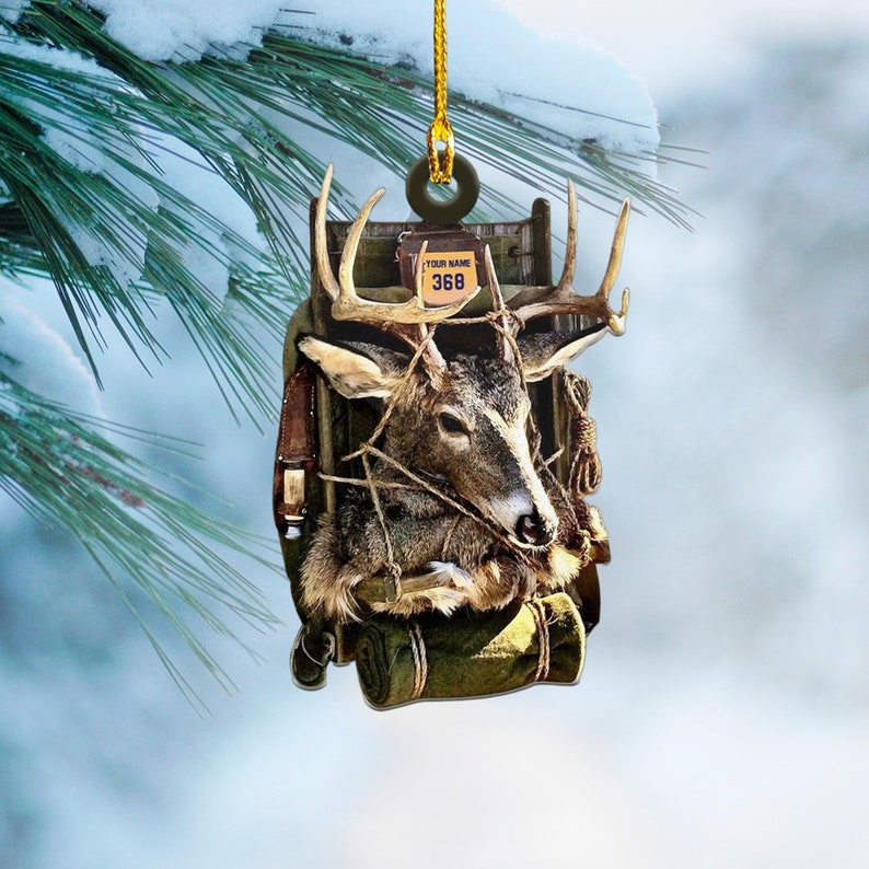 MollyTee Personalized Deer Hunting Flat Acrylic Ornament Gift for Deer Hunting Lovers - image 2