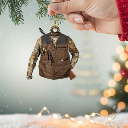 MollyTee Personalized Brown Camo Hunting Jacket 2D Flat Christmas 3D-Look Ornament, Custom Holiday Tree Decor, Perfect Gift for Hunter - image 3