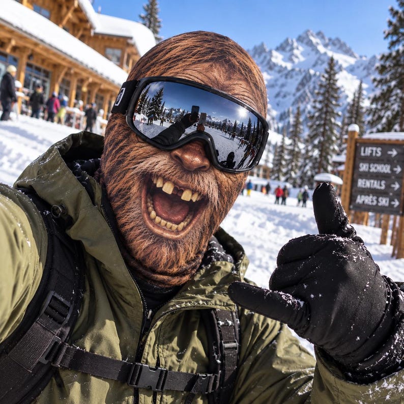 MollyTee Sasquatch Yeti Balaclava Face Mask