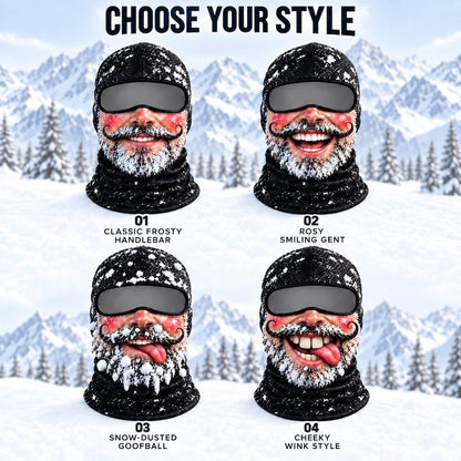 MollyTee Funny Frosty Beard Mustache Balaclava Face Mask