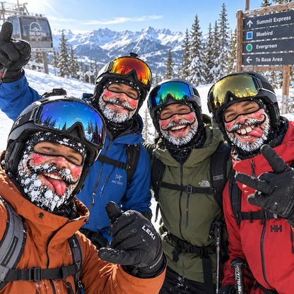 MollyTee Funny Frosty Beard Mustache Balaclava Face Mask