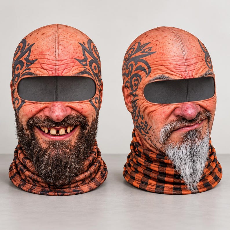 MollyTee Funny Old Face Ski Face Mask Balaclava (13 Faces)