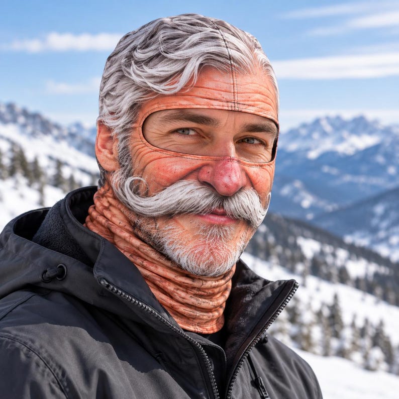 MollyTee Funny Old Face Ski Face Mask Balaclava (13 Faces)