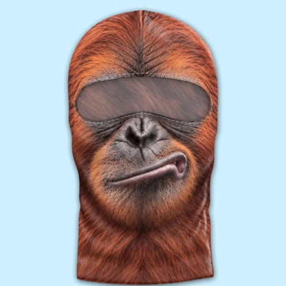 MollyTee Orange Ape Funny Face Balaclava Face Mask