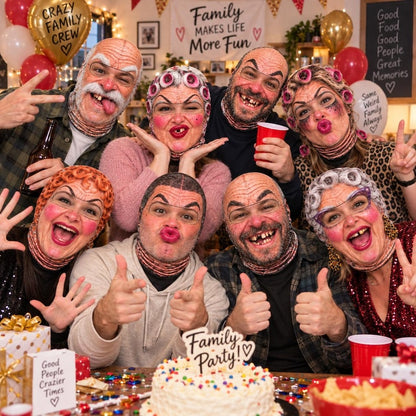 MollyTee Funny Face Crazy Group Balaclava Face Mask (12 Masks)
