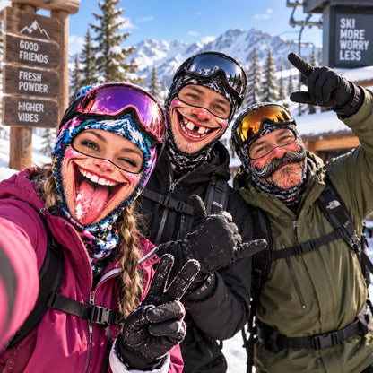 MollyTee Bestie Squad Winter Snowboard Balaclava Face Mask (10 types)