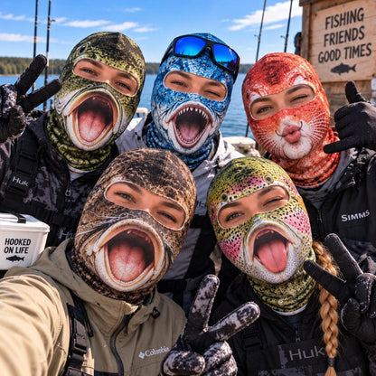 MollyTee Funny Fishing Balaclava Face Mask (12 Fishes)