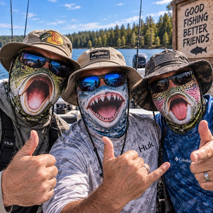 MollyTee Funny Fishing Balaclava Face Mask (12 Fishes)