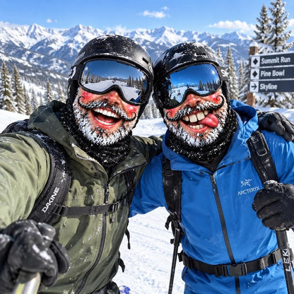 MollyTee Funny Frosty Beard Mustache Balaclava Face Mask