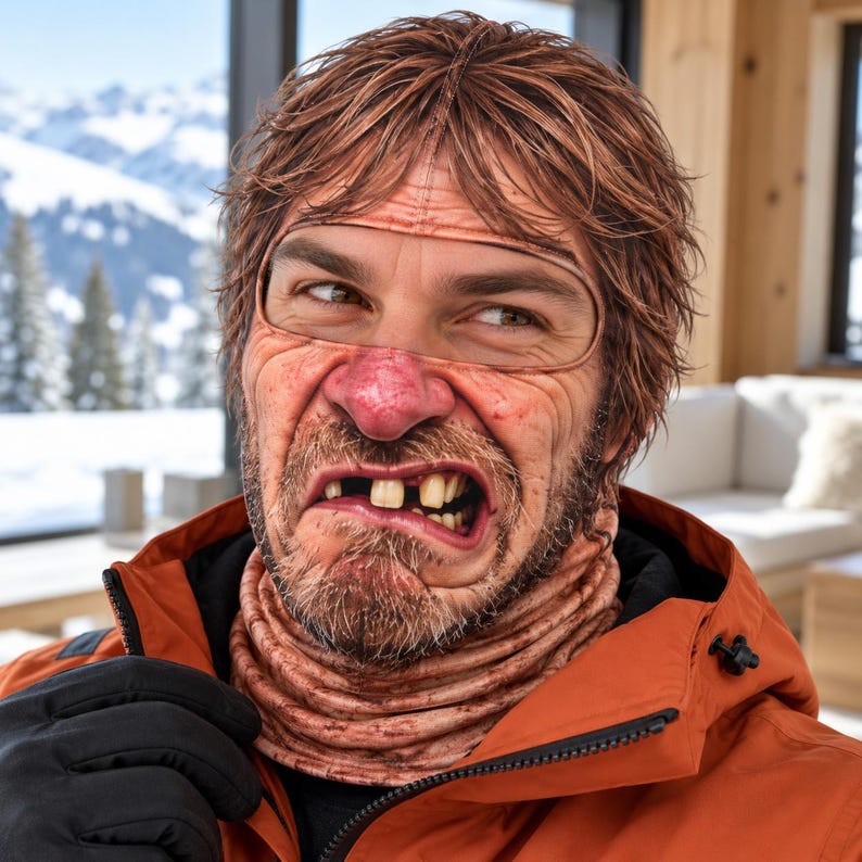 MollyTee Funny Old Face Ski Face Mask Balaclava (13 Faces)