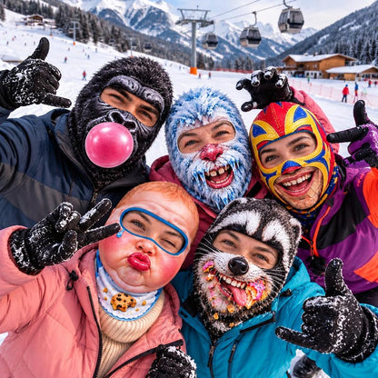 MollyTee Goofy Winter Face Covering Balaclava Face Mask (5 Faces)