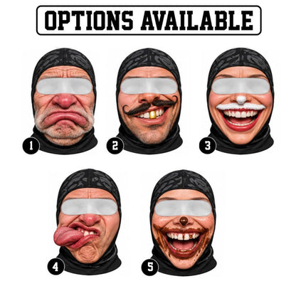 MollyTee Silly Face Ski Mask Balaclava Face Mask (5 Faces)