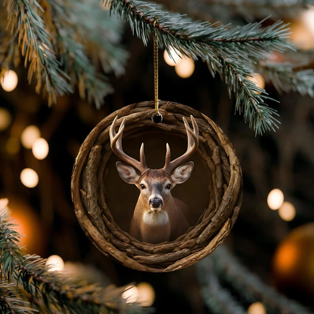 MollyTee Personalized Woodland Hunting Acrylic Christmas Ornament Custom Gift For Hunters 2D Flat - 2-Sided - image 8