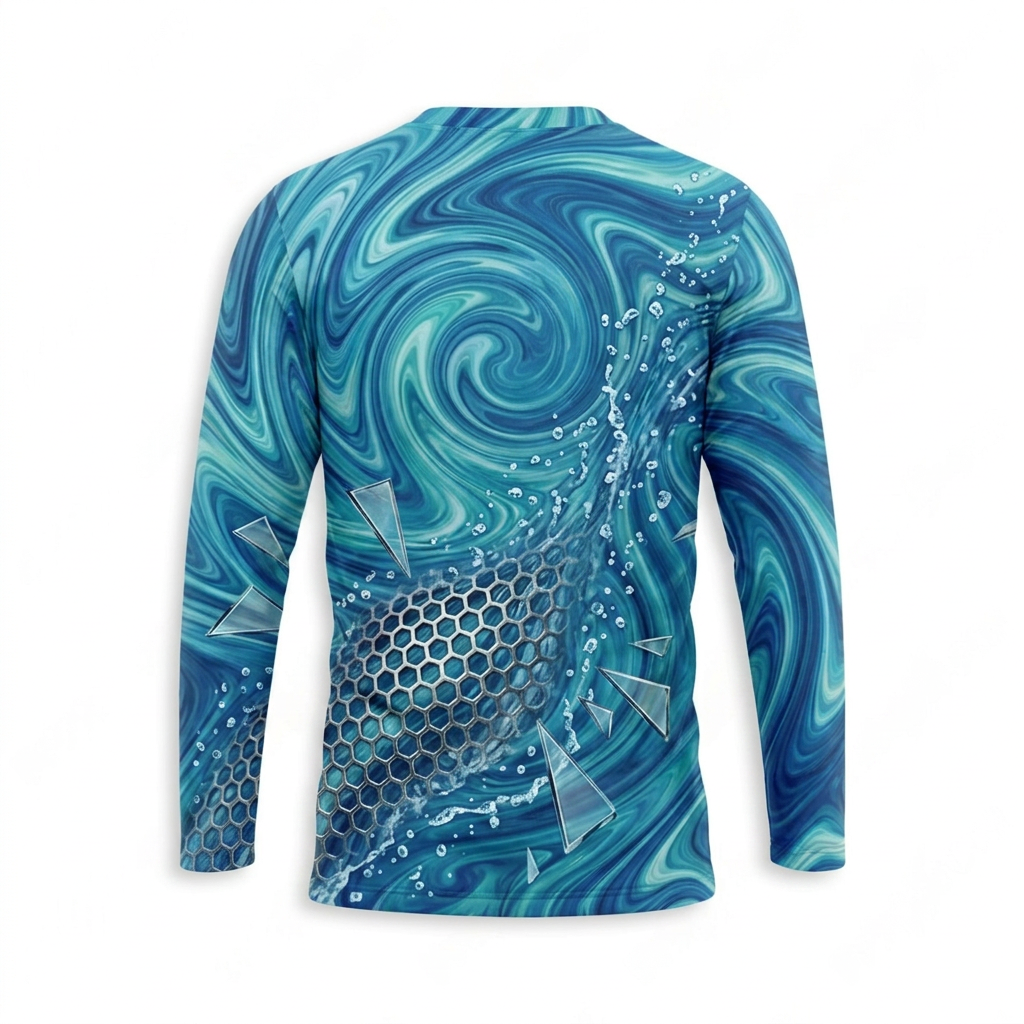 Custom Foam Burst Performance Pressure Washing Shirt - Back View