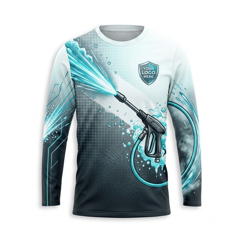 Custom Bleach-Resistant Pressure Washing Uniform Shirt 034