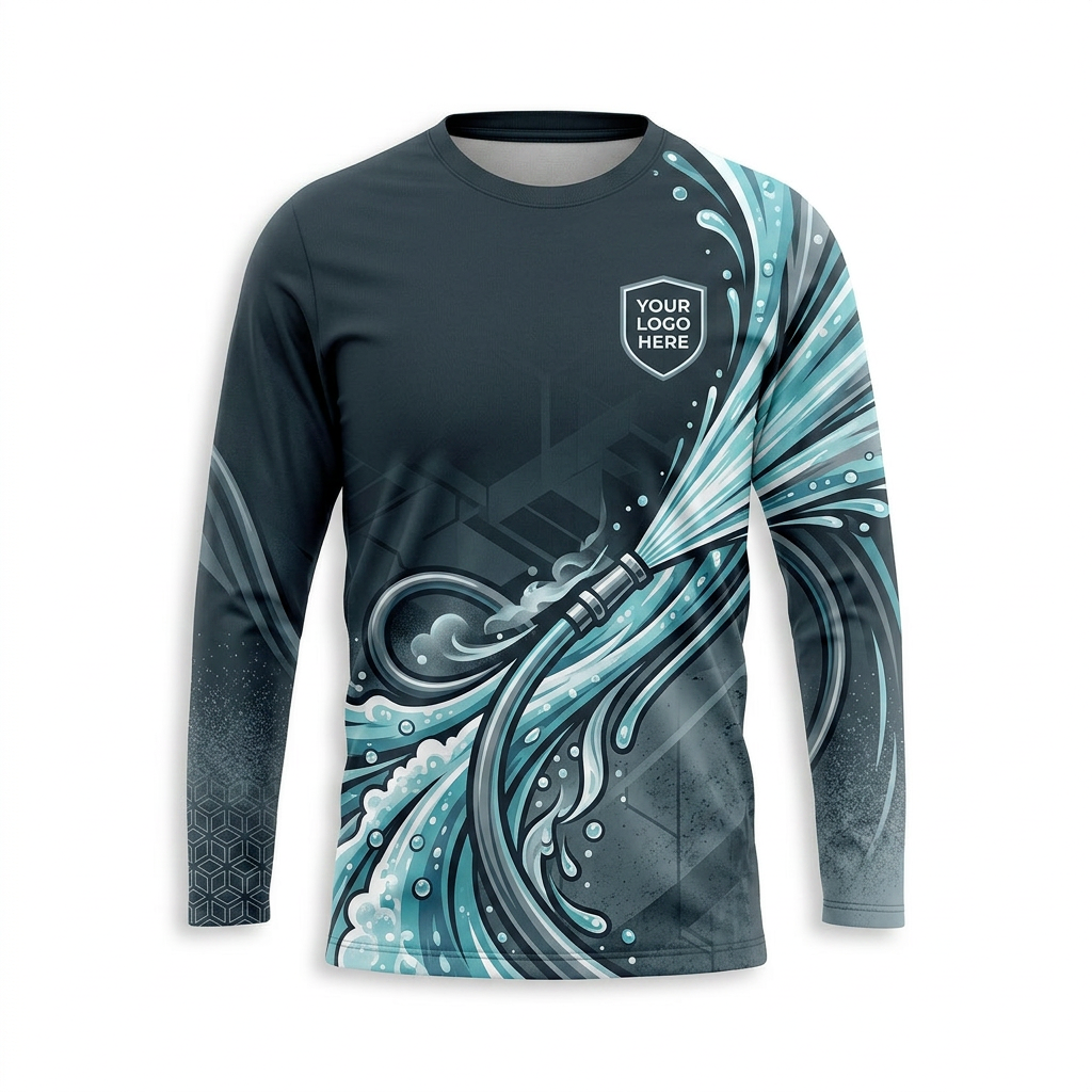 Custom Bleach-Resistant Pressure Washing Uniform Shirt 039