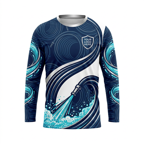Custom Bleach-Resistant Pressure Washing Uniform Shirt 042