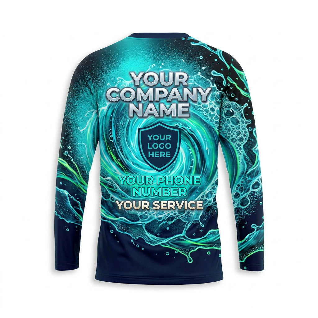 Custom Bleach-Resistant Pressure Washing Uniform Shirt 006