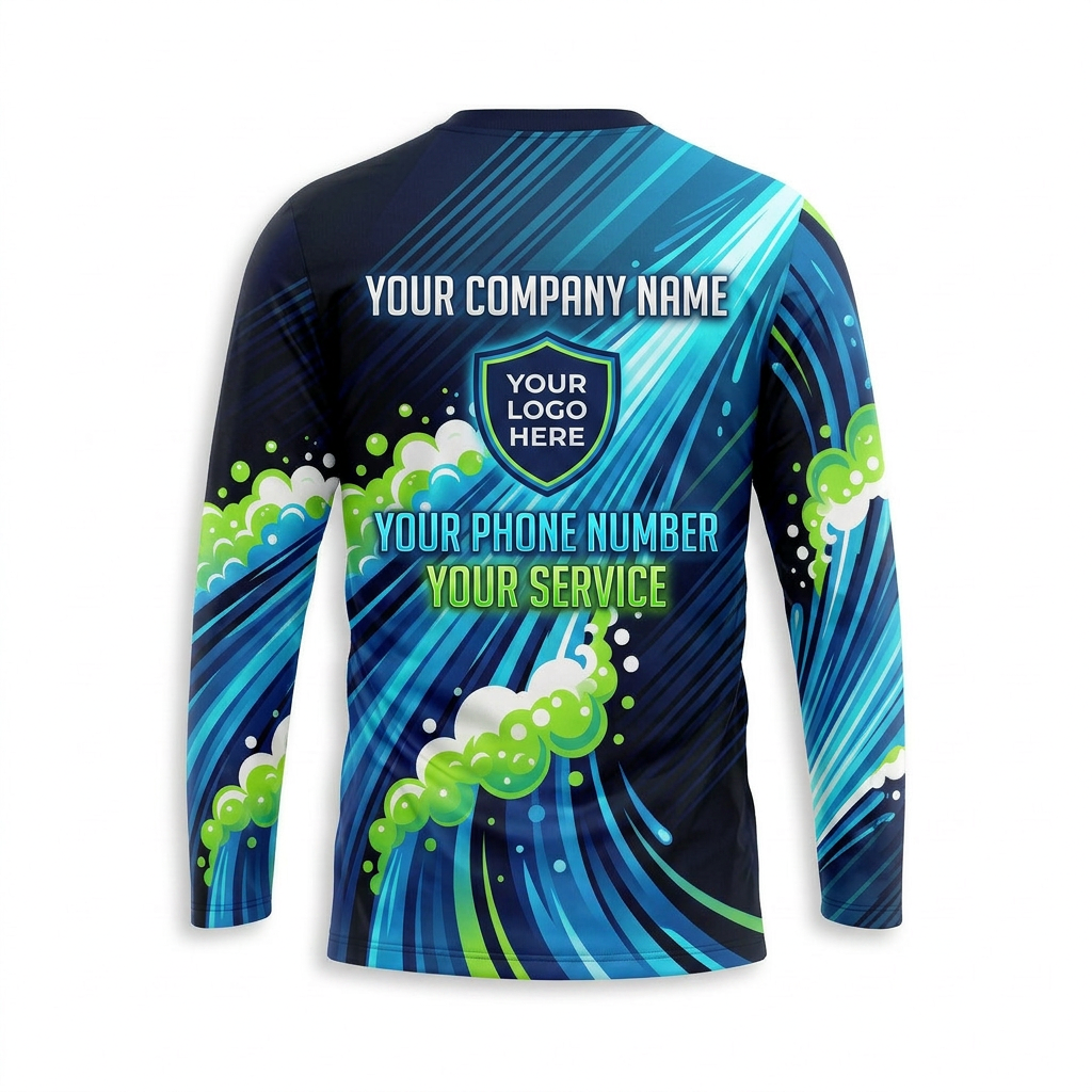 Custom Bleach-Resistant Pressure Washing Uniform Shirt 008