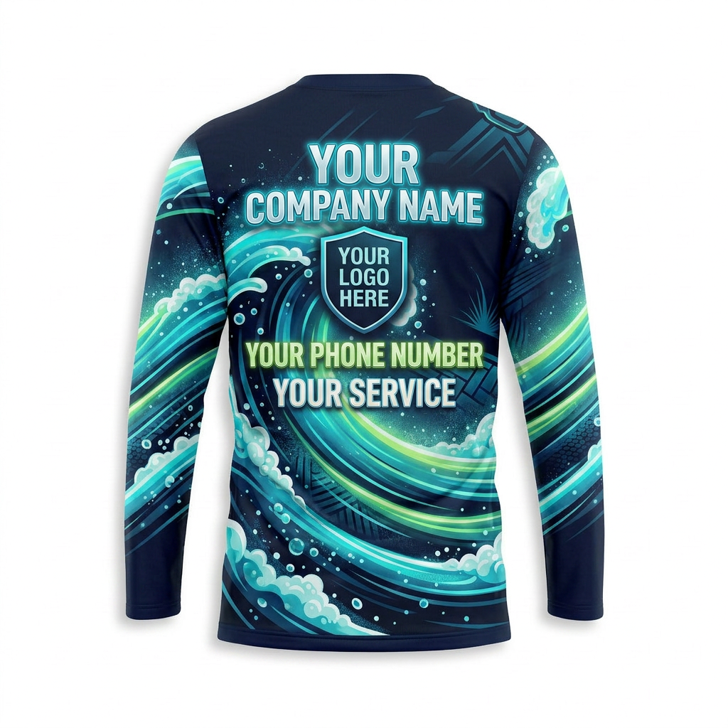 Custom Bleach-Resistant Pressure Washing Uniform Shirt 016