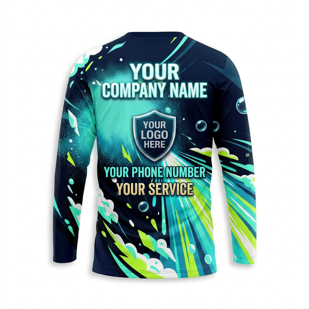 Custom Bleach-Resistant Pressure Washing Uniform Shirt 017