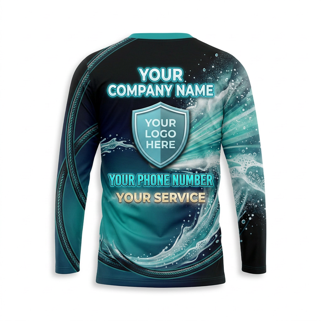 Custom Bleach-Resistant Pressure Washing Uniform Shirt 020