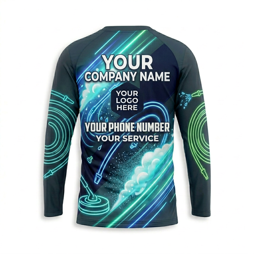 Custom Bleach-Resistant Pressure Washing Uniform Shirt 029