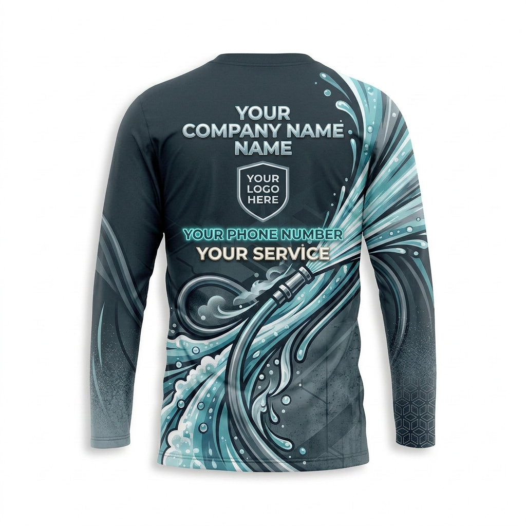 Custom Bleach-Resistant Pressure Washing Uniform Shirt 039
