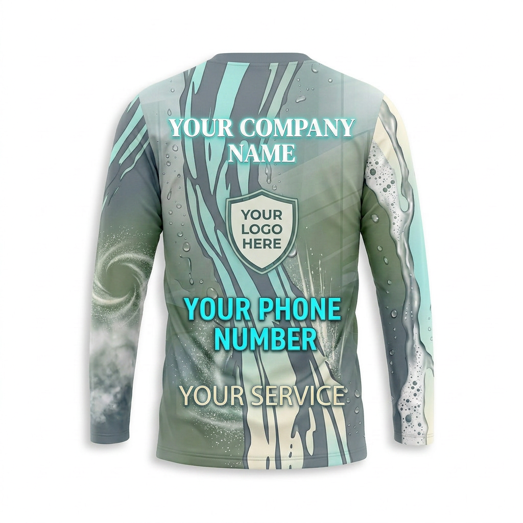 Custom Bleach-Resistant Pressure Washing Uniform Shirt 040