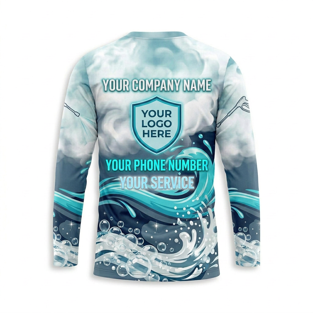 Custom Bleach-Resistant Pressure Washing Uniform Shirt 050