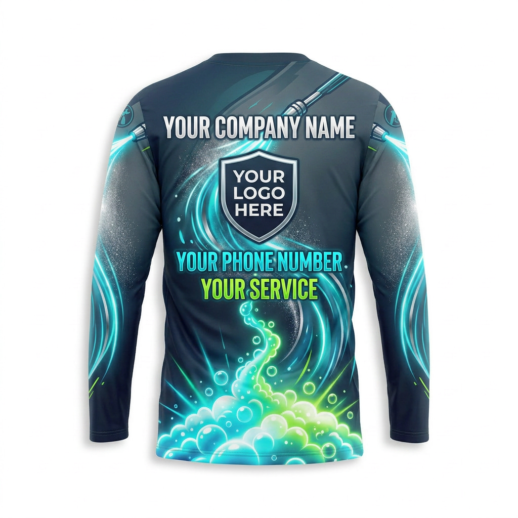 Custom Bleach-Resistant Pressure Washing Uniform Shirt 060