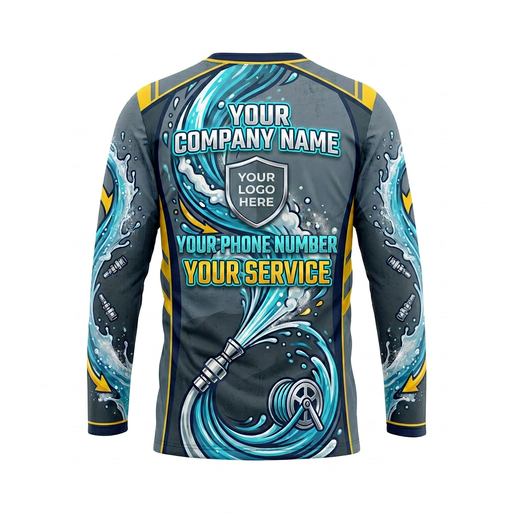 Custom Bleach-Resistant Pressure Washing Uniform Shirt 065