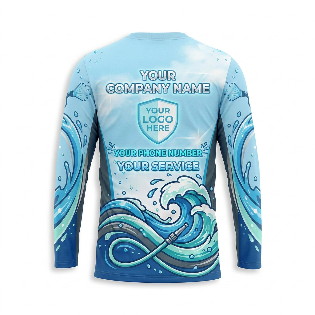 Custom Bleach-Resistant Pressure Washing Uniform Shirt 066